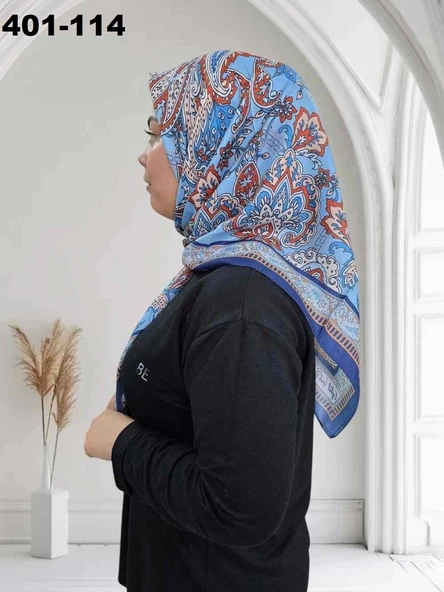 Eylül İpek Etnik Desen Soft Eşarp 401-114 ürün görseli 1