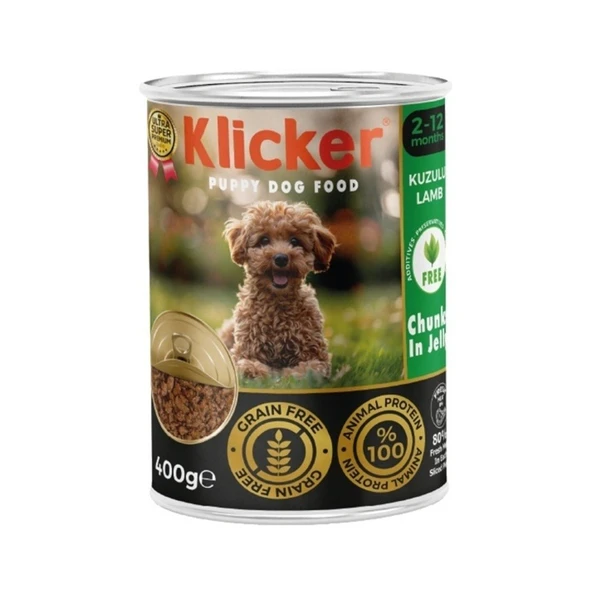 Klicker Kuzulu Yavru Köpek Konserve 400 Gr ürün görseli 1