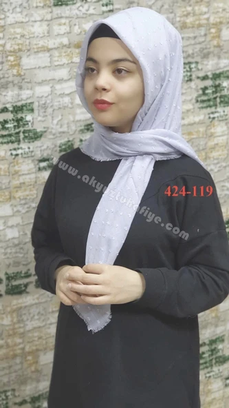Düz Renk Pıtpıt Eşarp (beyaz) 424-131 ürün görseli 1