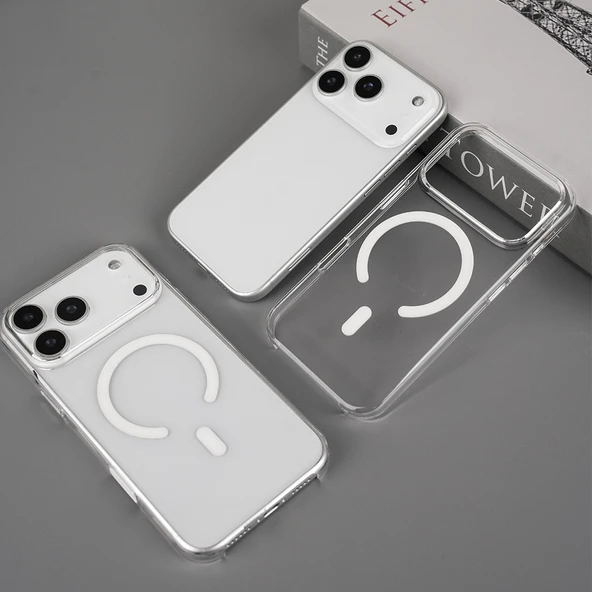 Jopus iPhone 17 Pro Uyumlu Sararmaz Şeffaf Magsafe Kılıf Kristal Sert Mika Slim Kılıf JS-345 ürün görseli 1