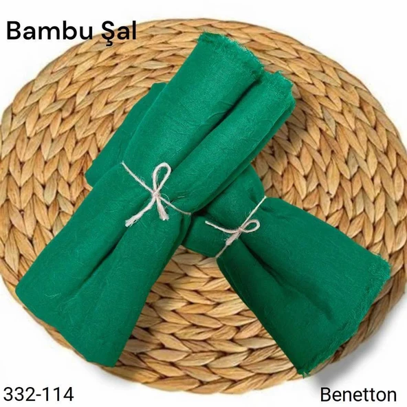 Bambu Kraş Şal (Yeşil) 332-114 ürün görseli 1