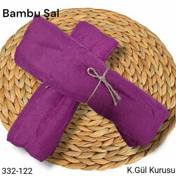 Bambu Kraş Şal (Koyu Gül Kurusu) 332-122 ürün görseli 1