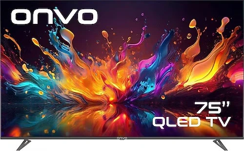 Onvo 75VQ90F3UA 4K Ultra HD 75" 190 Ekran Uydu Alıcılı Google Smart QLED TV ürün görseli 1