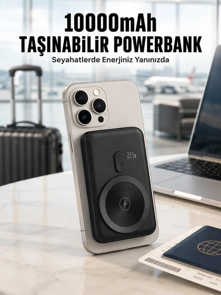 22.5W Hızlı Şarj Destekli Manyetik Powerbank Kompakt Tasarım Yeni Nesil ürün görseli 1