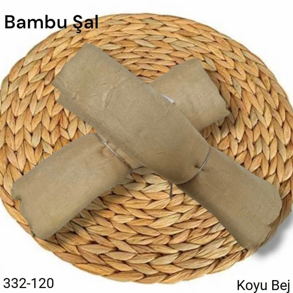 Bambu Kraş Şal (Koyu Bej) 332-120 ürün görseli 1