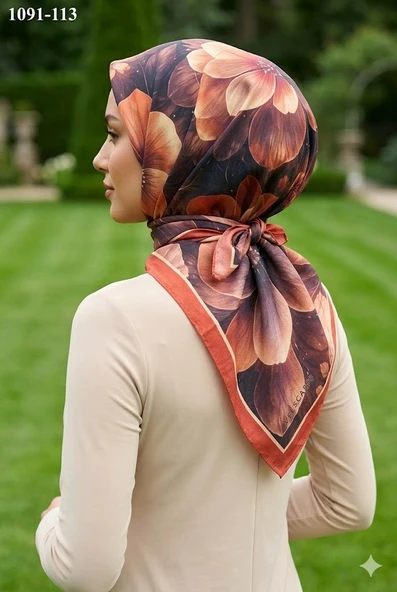 Velscarfs Soft Pamuk Parla Eşarp (Turuncu) 1091-113 ürün görseli 1