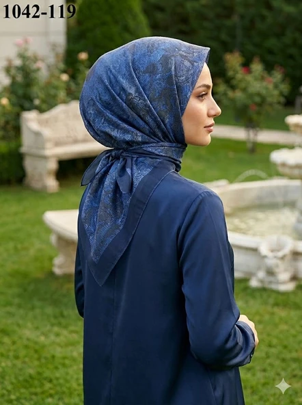 Velscarfs Soft Pamuk Parla Eşarp (Lacivert) 1042-119 ürün görseli 1