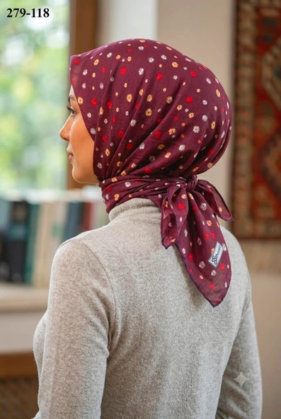 Sharell Desenli Soft Pamuk Eşarp 279-118 ürün görseli 1