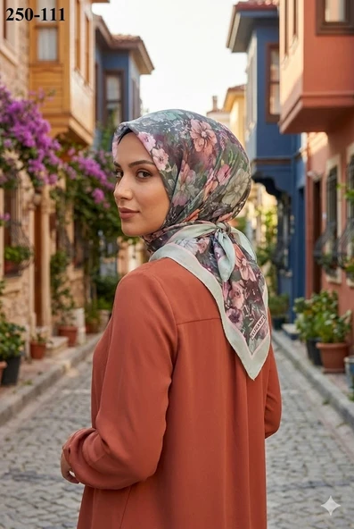 Velscarfs Soft Pamuk Parla Eşarp (Yeşil) 250-111 ürün görseli 1