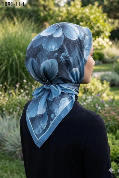 Velscarfs Soft Pamuk Parla Eşarp (İndigo) 1091-114 ürün görseli 1