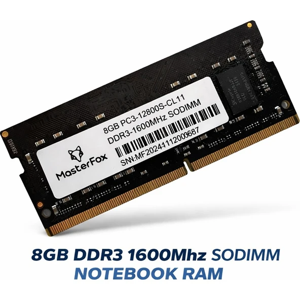 8gb DDR3-1600 Mhz Notebookram - Resim 2