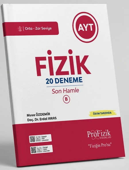 Profizik Yayınları Profizik 2026 Ayt Fizik Orta - Zor B Son Hamle 20 Deneme ürün görseli 1