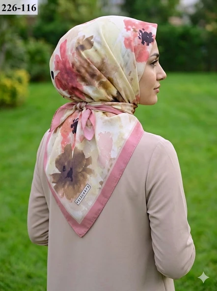 Velscarfs Soft Pamuk Parla Eşarp (Pastel Gül) 226-116 ürün görseli 1