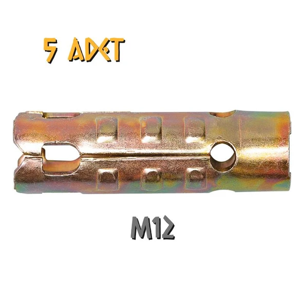 Made S Tipi Çekmeli Çelik Dübel M12 - 5 Adet ürün görseli 1