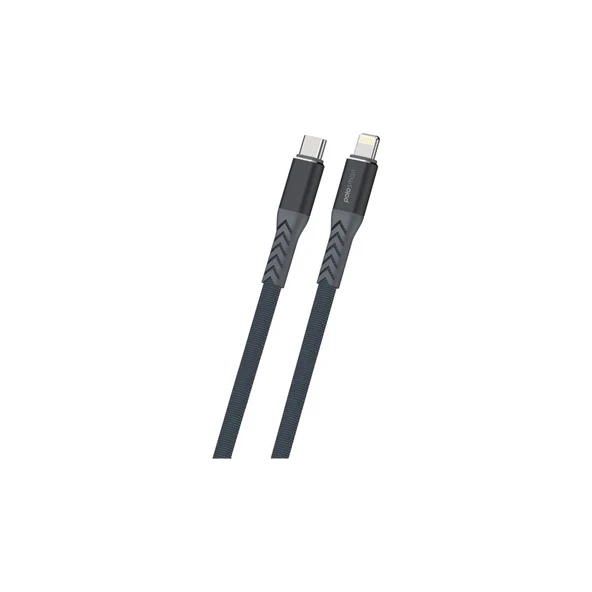 PBS404 1.2 Metre Type-C To Lightning Şarj Kablosu Siyah ürün görseli 1