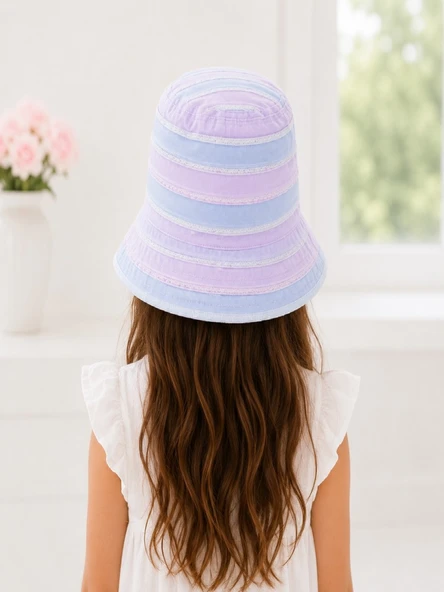 Kız Çocuk Pembe Bucket Şapka - Resim 3