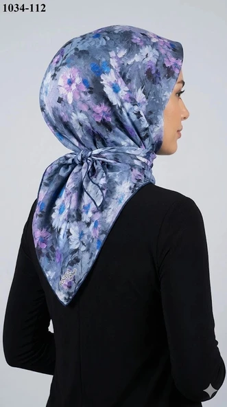 Bonjela Soft Pamuk Eşarp (gri-pembe) 1034-112 ürün görseli 1