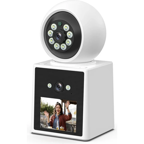 AX-BN120 4 Mp Dual Lens 2k 2.4" LCD Wi-Fi Baby Camera ürün görseli 1