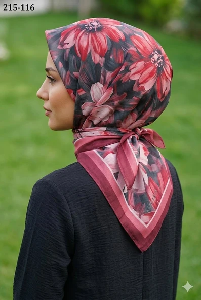 Velscarfs Soft Pamuk Parla Eşarp (Bordo) 215-116 ürün görseli 1