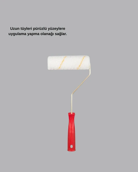 5’li Mini Rulo Boya Seti Duvar Tavan Emülsiyon Uygulama - Resim 5