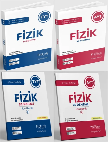 Profizik Yayınları Profizik 2026 Tyt Ayt Fizik Soru Bankası + Son B Hamle Deneme Seti 5 Kitap ürün görseli 1