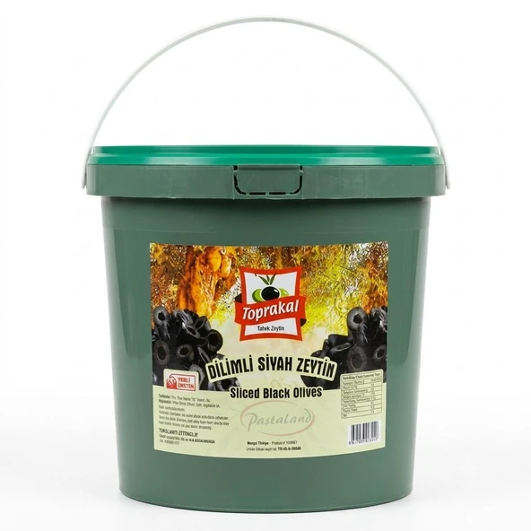TOPRAKAL SİYAH DİLİMLİ ZEYTİN KOVA 6 KG ürün görseli 1