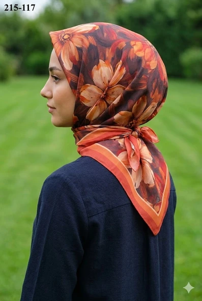 Velscarfs Soft Pamuk Parla Eşarp (Kiremit) 215-117 ürün görseli 1