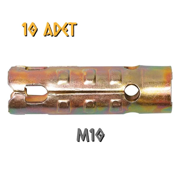 Made S Tipi Çekmeli Çelik Dübel M10 - 10 Adet ürün görseli 1