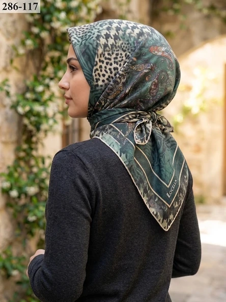 Lo'cella Soft Pamuk Eşarp (Leopar Desen) 286-117 ürün görseli 1