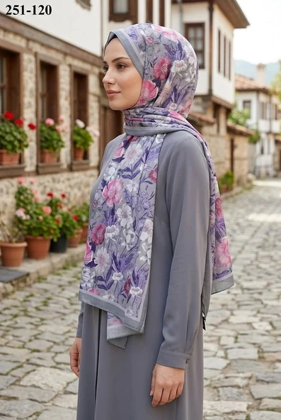 Sharell Fransız İpeği Şal (Gri) 251-120 ürün görseli 1