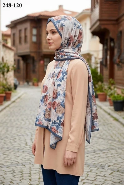 Sharell Fransız İpeği Şal (Gri) 248-120 ürün görseli 1