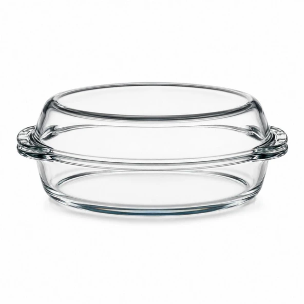 Paşabahçe 59062 Oval Cam Kapaklı Borcam Fırın Kabı Fma02387 ürün görseli 1