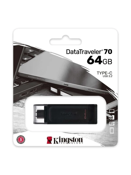 Kingston Dt70 64 GB Usb-c 3.2 Gen Type-c Flash Bellek ürün görseli 1
