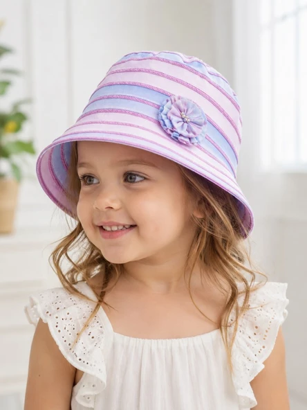 Kız Çocuk Pembe Bucket Şapka ürün görseli 1