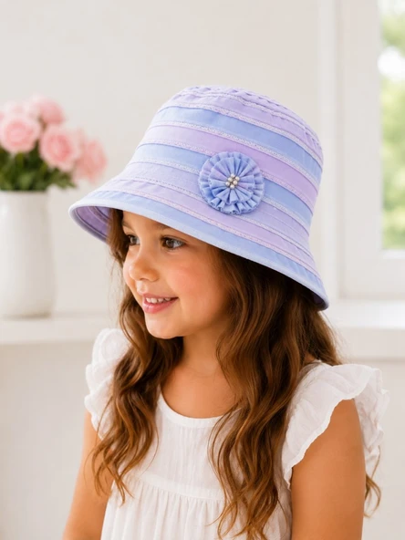 Kız Çocuk Pembe Bucket Şapka - Resim 2