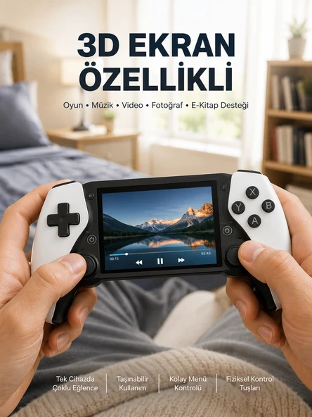 64GB Hafızalı Emülatör Destekli Oyun Konsolu Yeni Nesil ürün görseli 1