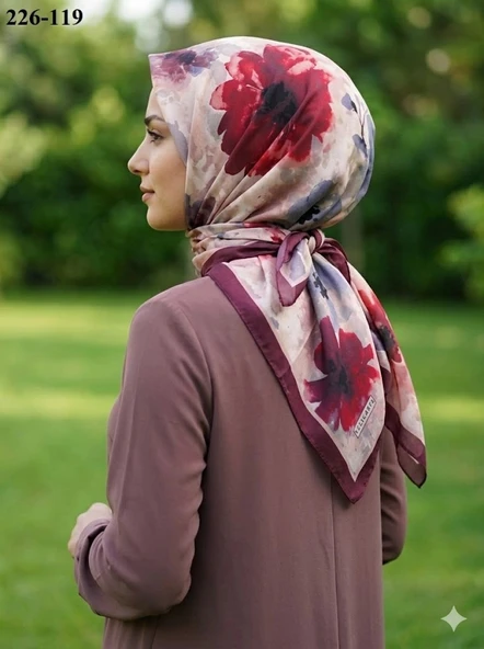 Velscarfs Soft Pamuk Parla Eşarp (Bordo) 226-119 ürün görseli 1