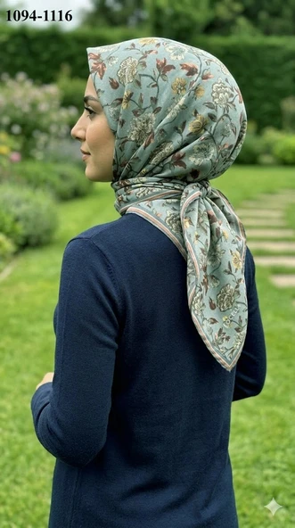 Lo'cella Soft Pamuk Eşarp (Nil Yeşili) 1094-116 ürün görseli 1
