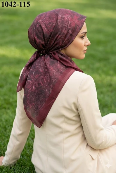 Velscarfs Soft Pamuk Parla Eşarp (Bordo) 1042-115 ürün görseli 1