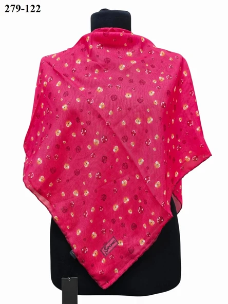 Sharell Desenli Soft Pamuk Eşarp 279-122 - Resim 2