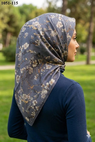 Lo'cella Soft Pamuk Eşarp (Gri) 1051-115 ürün görseli 1