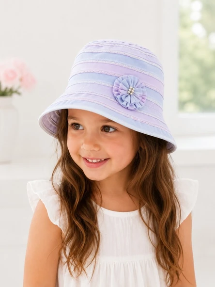 Kız Çocuk Pembe Bucket Şapka ürün görseli 1