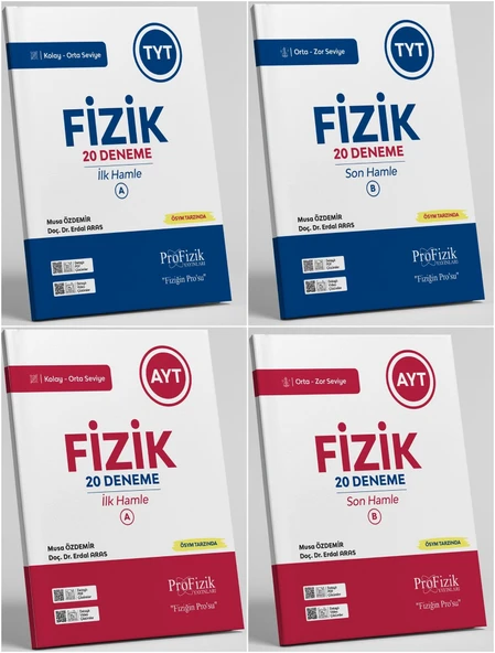 Profizik Yayınları Profizik 2026 Tyt + Ayt Fizik İlk A + Son B Hamle Deneme Seti 4 Kitap ürün görseli 1