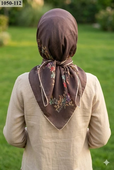 Lo'cella Soft Pamuk Eşarp (Kahverengi) 1050-112 ürün görseli 1