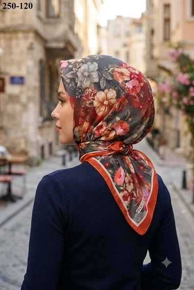 Velscarfs Soft Pamuk Parla Eşarp (Kiremit) 250-120 ürün görseli 1
