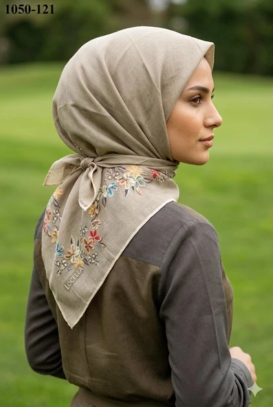 Lo'cella Soft Pamuk Eşarp (Taş) 1050-121 ürün görseli 1