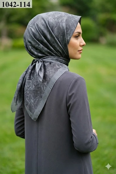 Velscarfs Soft Pamuk Parla Eşarp (Gri) 1042-114 ürün görseli 1