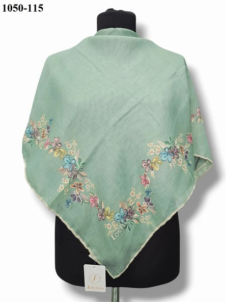 Lo'cella Soft Pamuk Eşarp (Mint) 1050-115 - Resim 2