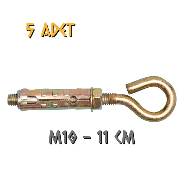 Made Kapalı Kancalı Çelik Dübel M10 - 5 Adet ürün görseli 1