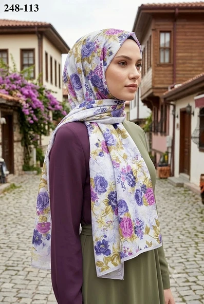Sharell Fransız İpeği Şal (Açık Lila) 248-113 ürün görseli 1